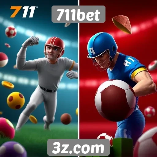 Comparativo entre jogos de cassino e esportes no 711bet